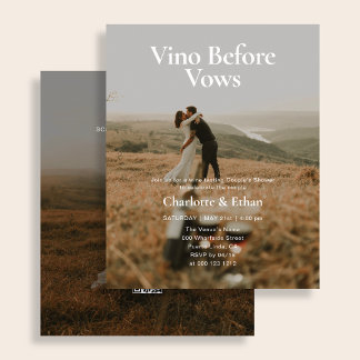 Flyer Orçamento Vino Antes dos Votos 2 Foto Casal Chá de