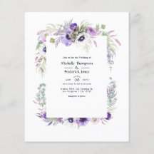Orçamento Violeta Empoeirado Casamento Aquarela Fl