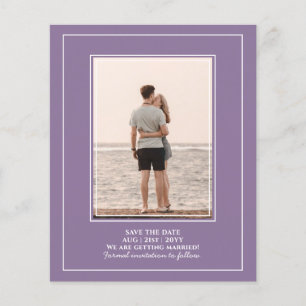 Flyer Orçamento Wisteria Roxo Casamento Simples Monocrom