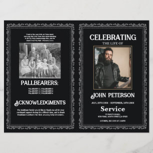 Flyer Ordem Funeral Gótica de Serviço Rock Negro Design