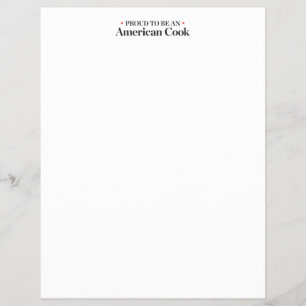 Flyer Orgulhoso ser um cozinheiro americano