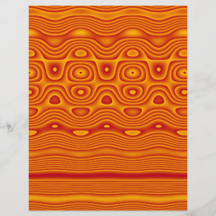 Flyer Origami Paper, Abstrato Digital Tribal Art, Orange