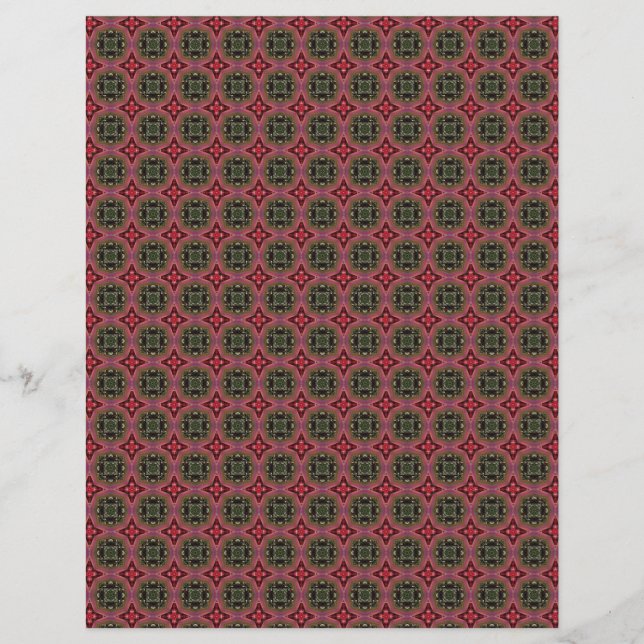 Flyer Origami Paper Black Red Customable Hobby Art (Frente)