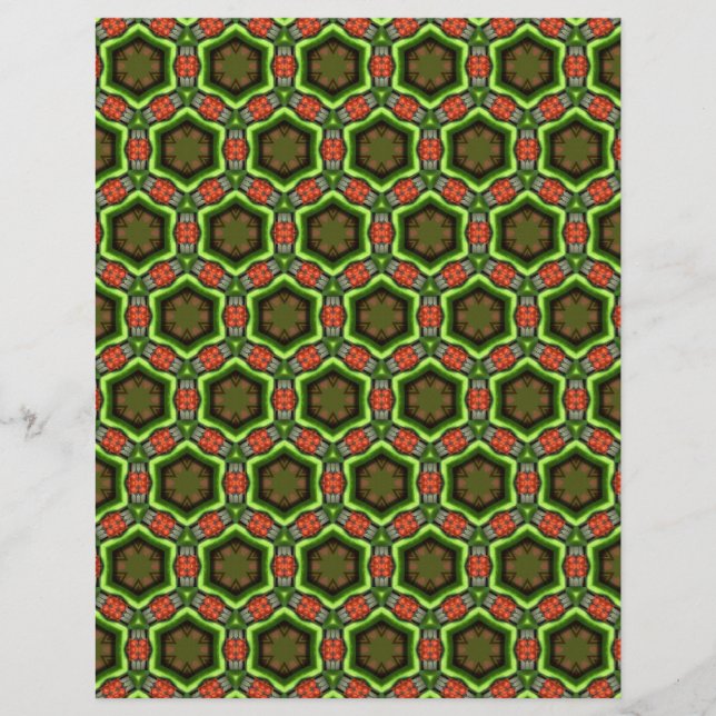 Flyer Origami Paper Red Green Customable Hobby Art (Frente)