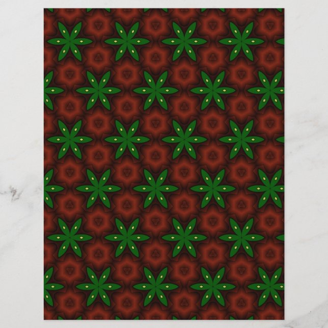 Flyer Origami Paper Red Green Customable Hobby Art (Frente)