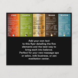 Flyer Os cinco elementos