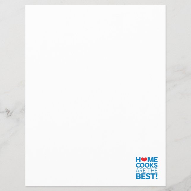 Flyer Os cozinheiros domésticos são os melhores (Frente)