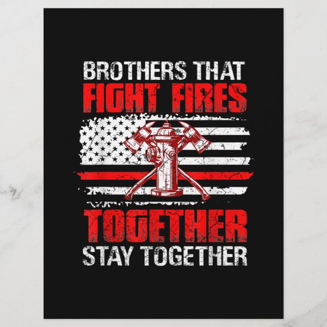 Flyer Os Irmãos Que Combatem Incêndios Ficam Juntos (Frente)