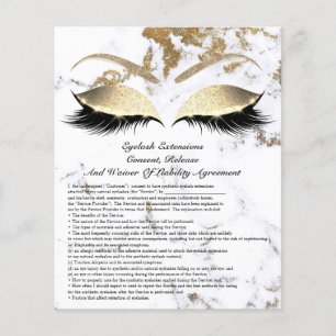 Flyer Ouro do mármore da renúncia da responsabilidade 