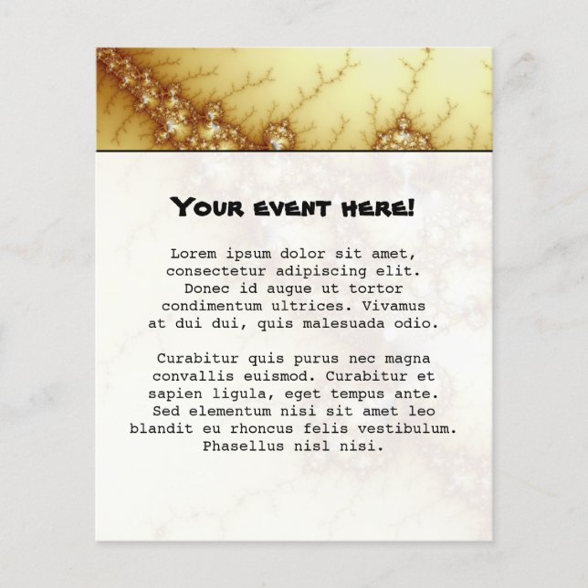 Flyer Ouro dos Tolos - Arte Fractal (Frente)