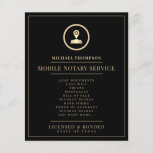 Flyer Ouro e negro elegante e profissional