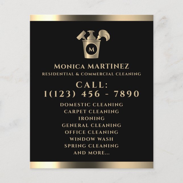 Flyer Ouro preto com logotipo (Frente)