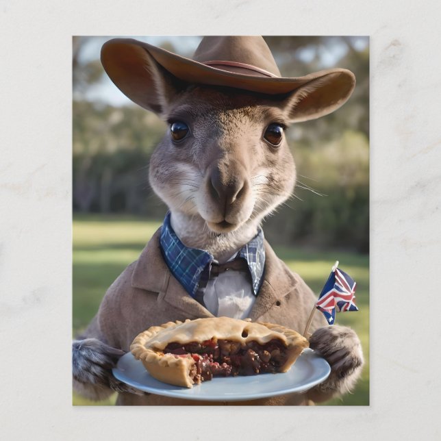 Flyer "Outback Delight: Um Canguru come carne Aussie (Frente)