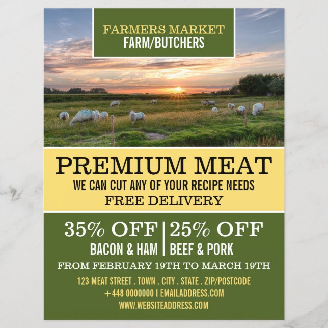 Flyer Ovelhas no Campo, Fazendeiro & Propaganda de Açoug (Frente)