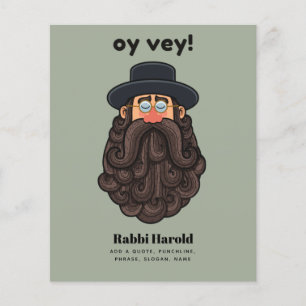 Flyer OY VEY! Funny RABBI Peronalizado