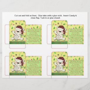 Flyer Pacote de Doces Divertidos Urso Polar com Frase