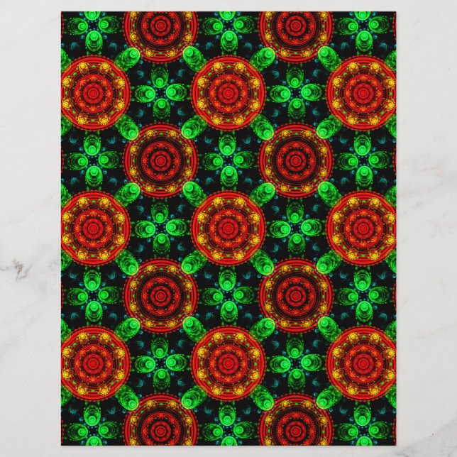 Flyer Padrão Abstrato Floral Moderno Boho Elegante #504 (Frente)