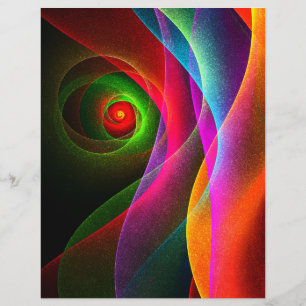 Flyer Padrão de Abstrato de Arte Vermelho Verde Laranja