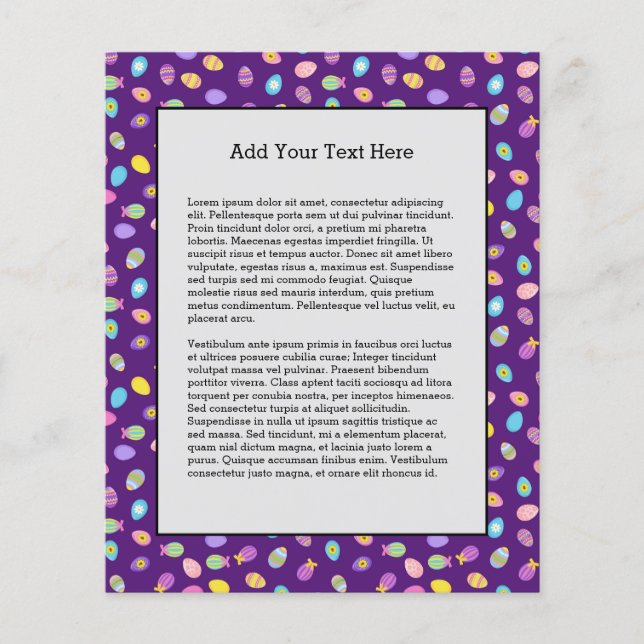 Flyer Padrão de Arte em Segundo Plano do Estilo de Ovo d (Frente)