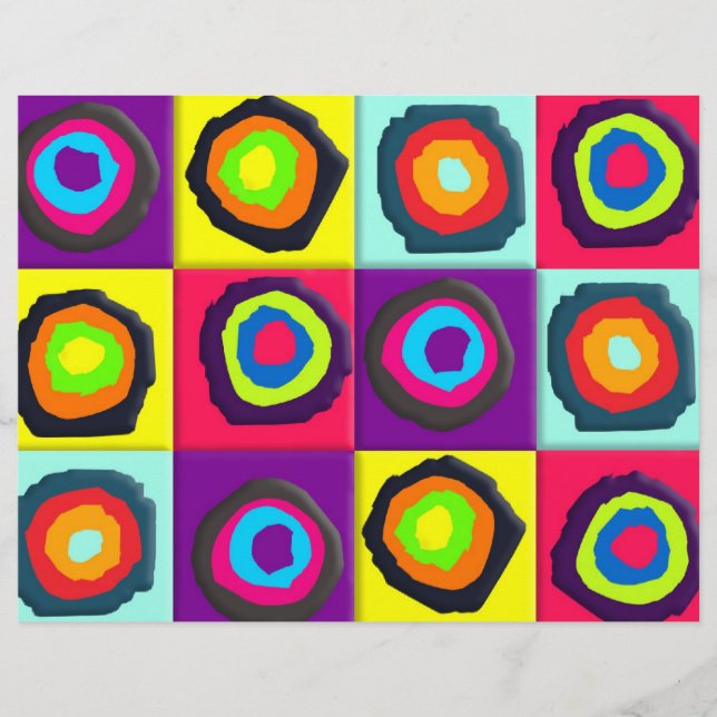 Flyer Padrão de Círculos Abstratos Modernos (Frente)