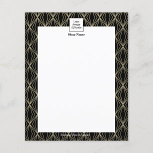 Flyer Padrão de Geometria Moderna Preto