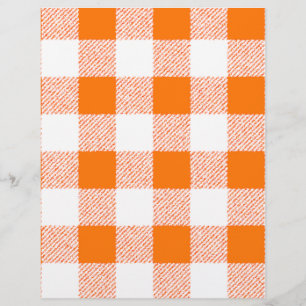 Flyer Padrão de Verificação de Gingham Laranja