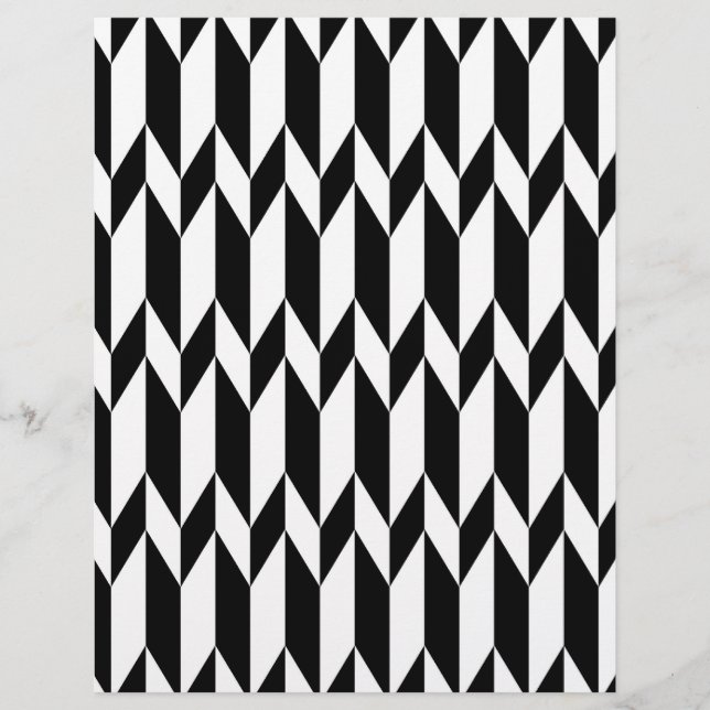 Flyer Padrão gráfico de Abstrato preto e branco. (Frente)