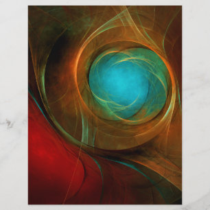 Flyer Padrão Legal de Abstrato de Arte Fina Azul Moderna