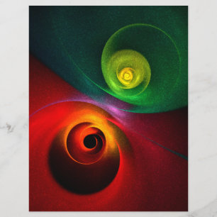 Flyer Padrão Moderno de Abstrato de Arte Yin Yang Verde
