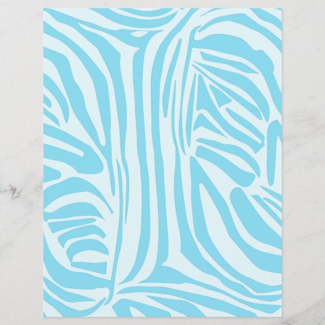 Flyer Padrão Zebra Azul (Frente)