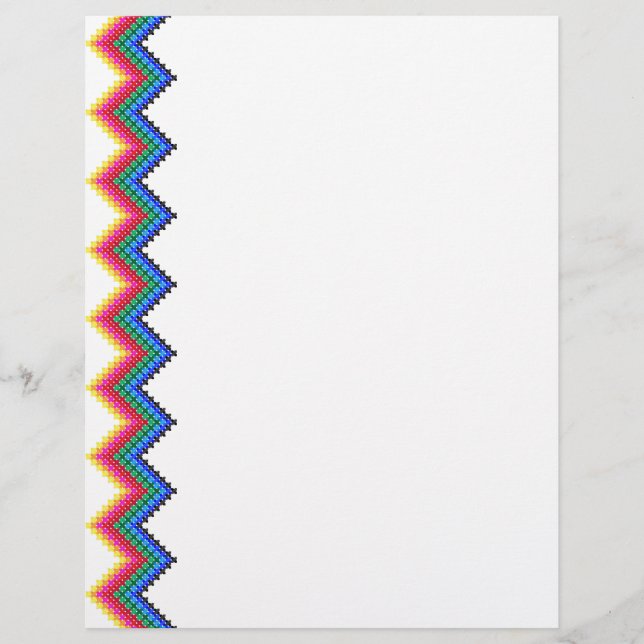 Flyer Padrão Zigzag arco-íris (Frente)