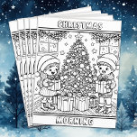 Flyer Página Color Me | A Grandeza da Manhã de Natal<br><div class="desc">Página de cores com um menino e uma menina abrindo presentes na manhã de Natal. Você pode comprar-los a granel para um grupo de pessoas na igreja,  escola ou uma festa de Natal.</div>