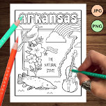 Flyer página coloração de fatos e forma do estado do ark<br><div class="desc">por leapdazime</div>