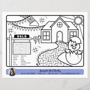 Flyer página de atividade de casa aberta do corretor imo