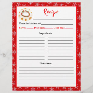Flyer Página de Receita de Bolo Bundt de Confeitaria de