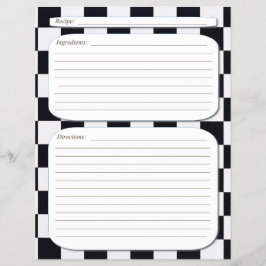 Flyer Página de receita em branco preto