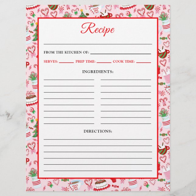 Flyer Página de Receitas de Doces de Natal com Cana de A (Frente)