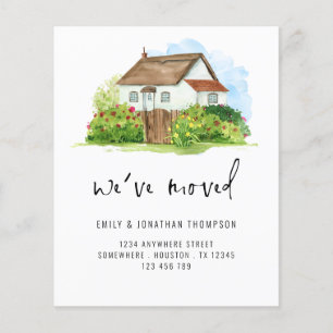 Flyer Página inicial PAPER Watercolor: Movemos novo ende