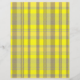 Flyer Páginas de Papel de Rascunho em Xadrez Amarelo em
