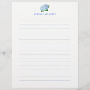 Flyer Páginas de Planejamento de Casamento com Hortênsia