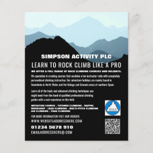 Flyer Paisagem Blue Mountain, Adverso de Subida e Subida