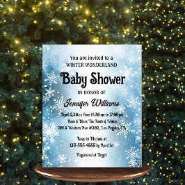 Flyer paisagem de inverno maravilhoso flocos de neve bab
