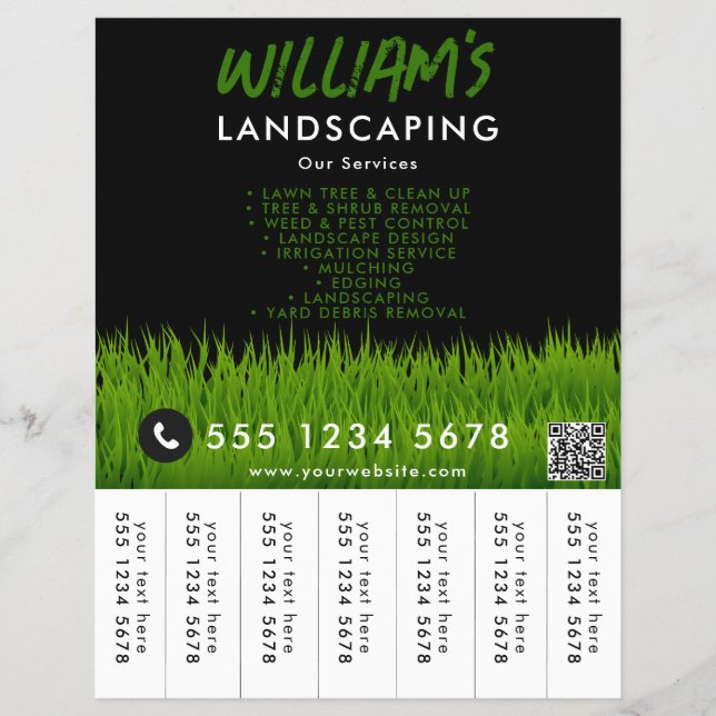 Flyer Paisagem de jardinagem de lavagens rasgando (Frente)