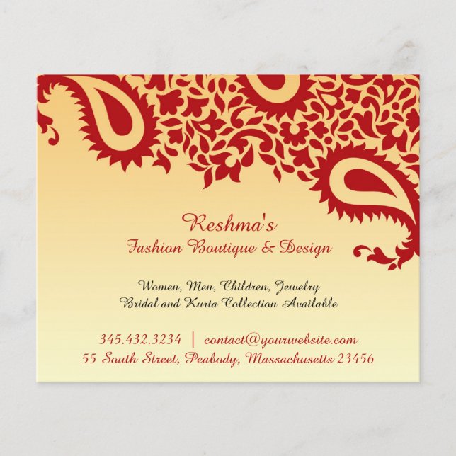 Flyer Paisleys Elegant (Frente)