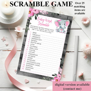 Flyer Palavra Fofante Rosa-Rosa do Jogo do Word Scramble
