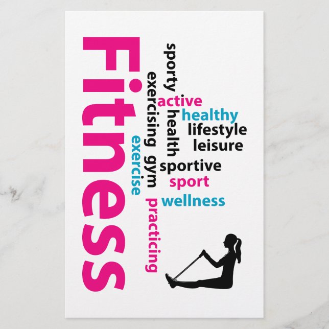 Flyer palavras de fitness (Frente)