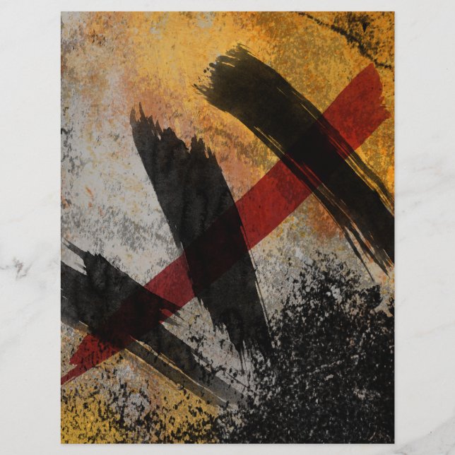 Flyer Panfleto, A Cicatriz, Pintura Abstrata Digital (Frente)