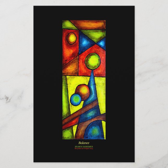 Flyer Panfletos, Equilíbrio, Arte Acrílica (Frente)