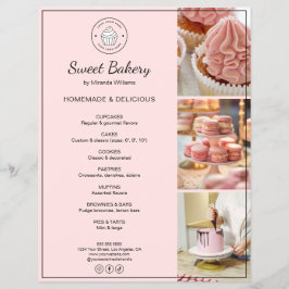 Flyer Panificadora Logotipo Personalizado Foto Código QR