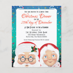 Flyer Papais noeis e Sra. Claus dirigem durante o Natal